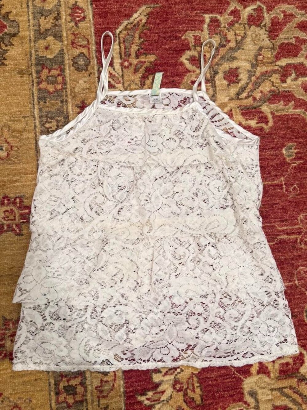 Y2K White Lace Tank Top
